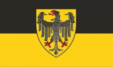 Tischflagge Aachen 10x15cm mit Ständer Tischfahne Miniflagge