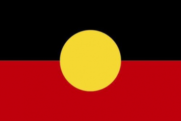Tischflagge Aborigines 10x15cm mit Ständer Tischfahne Miniflagge