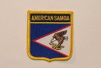 Aufnäher American Samoa / Amerikanisch Samoa Schrift oben