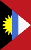 Flagge Fahne Hochformat Antigua