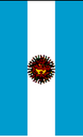 Flagge Fahne Hochformat Argentinien mit Wappen