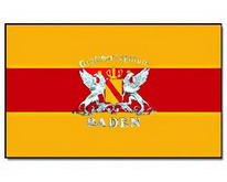 Flagge Fahne Großherzogtum Baden mit Schrift 90x150 cm
