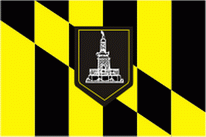 Flagge Fahne Baltimore City (Maryland) Premiumqualität