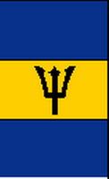 Flagge Fahne Hochformat Barbados