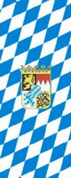 Bannerfahne Bayern Raute mit Wappen Premiumqualität