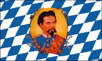 Flagge Fahne Bayern König Ludwig (Fotosonderdruck)90x150 cm