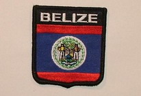 Aufnäher Belize Schrift oben