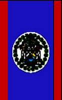 Flagge Fahne Hochformat Belize