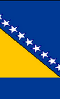 Flagge Fahne Hochformat Bosnien
