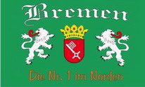 Flagge Fahne Bremen - Die Nr. 1 im Norden (Fanflagge Nr. 3) 90x150 cm