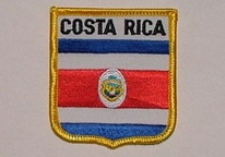 Aufnäher Costa Rica Schrift oben