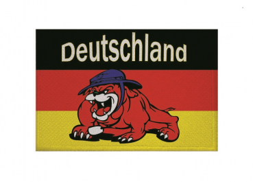 Aufnäher Patch Deutschland Bulldogge Aufbügler Fahne Flagge