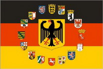 Flagge Fahne Deutschland Adler mit 16 Bundesländern Wappen 90x150 cm