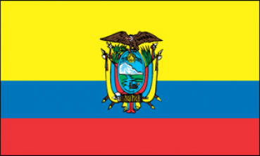 Autoaufkleber Ecuador mit Wappen 8 x 5 cm Aufkleber