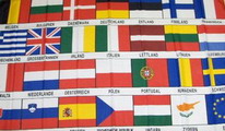 Flagge Fahne Europa 27 Länder Schrift 90x150 cm