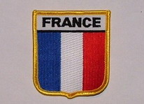 Aufnäher France / Frankreich Schrift oben