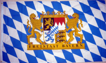 Flagge Fahne Bayern Freistaat Staatswappen 90x150 cm
