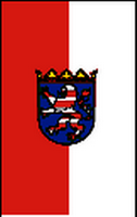 Flagge Fahne Hochformat Hessen mit Wappen