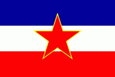 Flagge Fahne Jugoslawien Stern  Alt SFR 1945-1991