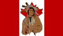 Flagge Fahne Kanada mit Indianer 90x150 cm