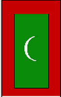 Flagge Fahne Hochformat Malediven