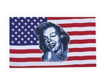 Flagge Fahne USA mit Marylin Monroe 90x150 cm