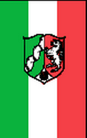 Flagge Fahne Hochformat Nordrhein-Westfalen mit Wappen