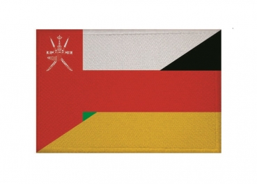 Aufnäher Patch Freundschaft Oman-Deutschland Aufbügler Fahne Flagge
