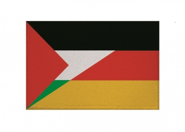 Aufnäher Patch Freundschaft Palästina-Deutschland  Aufbügler Fahne Flagge