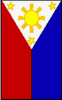 Flagge Fahne Hochformat Philippinen