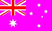 Flagge Fahne Australien Pink Rosa 90x150 cm