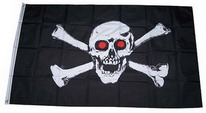 Flagge Fahne Pirat mit roten Augen