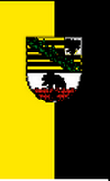 Flagge Fahne Hochformat Sachsen-Anhalt mit Wappen