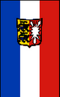Flagge Fahne Hochformat Schleswig-Holstein mit Wappen