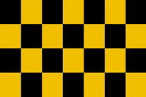 Flagge Fahne Karo schwarz / gelb  90x150 cm