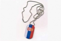 Dog Tag/Erkennungsmarke Serbien mit Wappen 3 x 5 cm