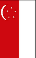 Flagge Fahne Hochformat Singapur