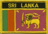 Aufnäher Sri Lanka Schrift oben