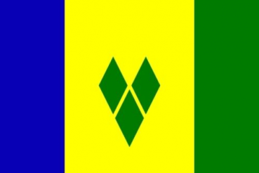 Tischflagge St. Vincent und die  Grenadinen 10x15cm mit Ständer Tischfahne Miniflagge