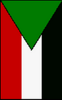 Flagge Fahne Hochformat Sudan