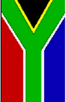 Flagge Fahne Hochformat Südafrika