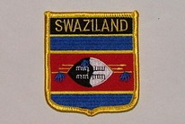 Aufnäher Swaziland / Swasiland Schrift oben