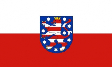 Tischflagge Thüringen 10x15cm mit Ständer Tischfahne Miniflagge