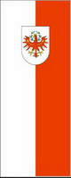 Flagge Fahne Hochformat Tirol mit Wappen