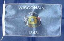 Tischflagge Wisconsin